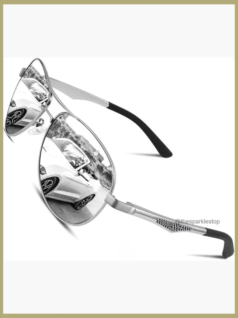 Premium Al-Mg Alloy Pilot Polarized Sunglasses UV400 Mirrored Spring Hinges